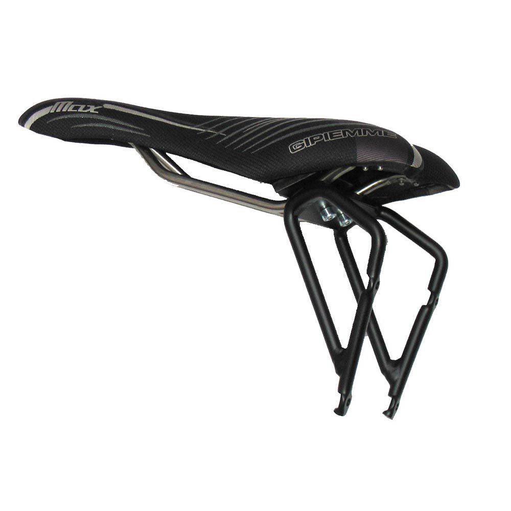 Passport double back mount accessory for bike saddle rails, designed to hold two bottle cages securely on a bicycle.