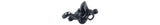 Tektro Novela black mechanical disc brake calipers for front and rear, bicycle components, with no levers, suitable for Trek bikes.