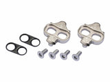 Giant pedal cleats for off-road clipless cycling shoes, compatible with Shimano SPD system, shown attached to cycling shoes.