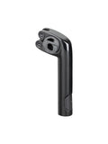 Trek Domane+ HP matte black adjustable bike seatpost, close-up view showing sleek design and quick-release clamp.