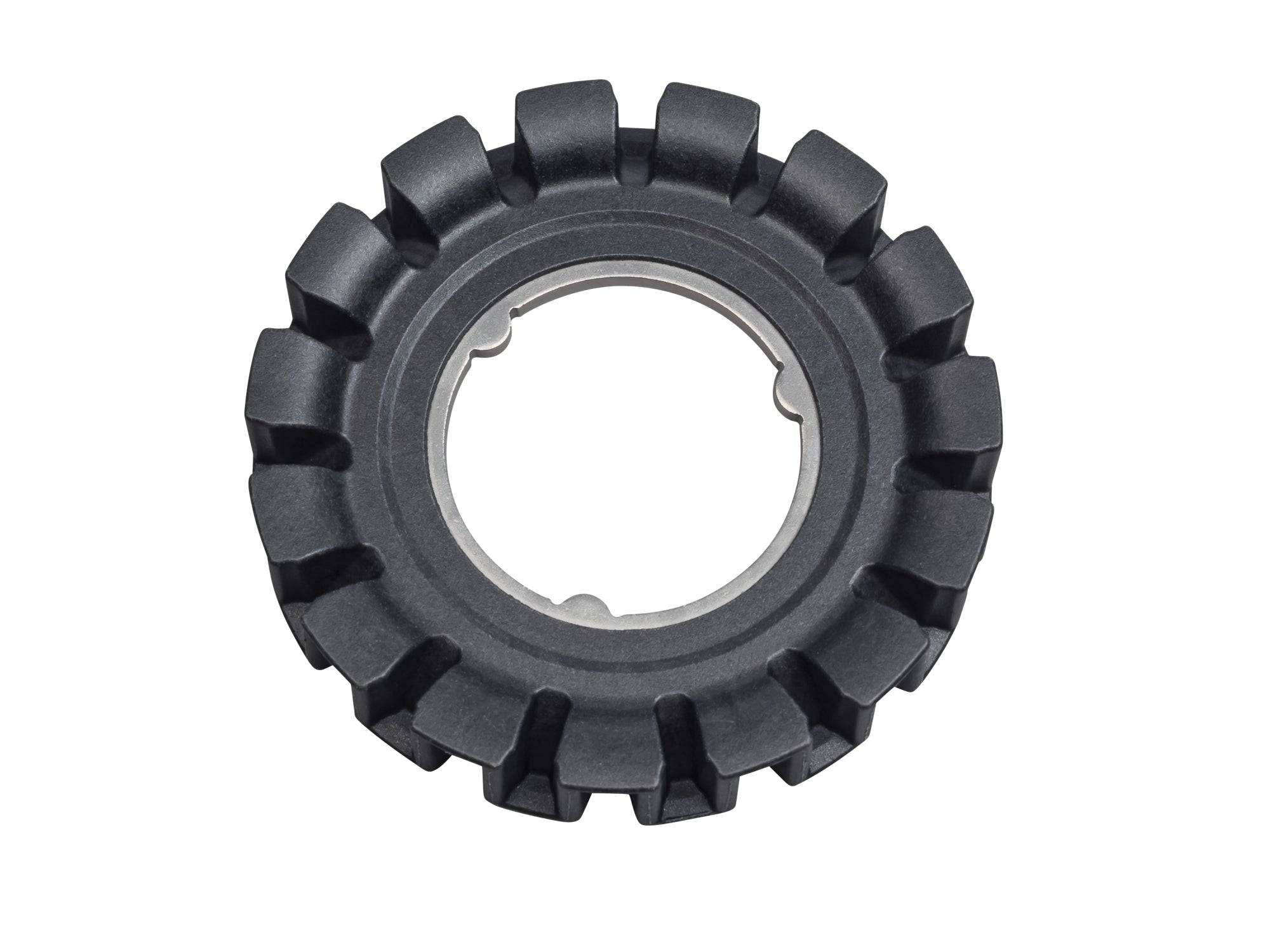 Trek TAB Belt Drive IGH cog replacement for belt drive bike systems, showing metal cog with gear teeth on a black background.