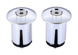 BBB Screwon End Caps BHT-96 for bar tape, black plastic handlebar end caps, designed to secure handlebar tape on bicycle handlebars.
