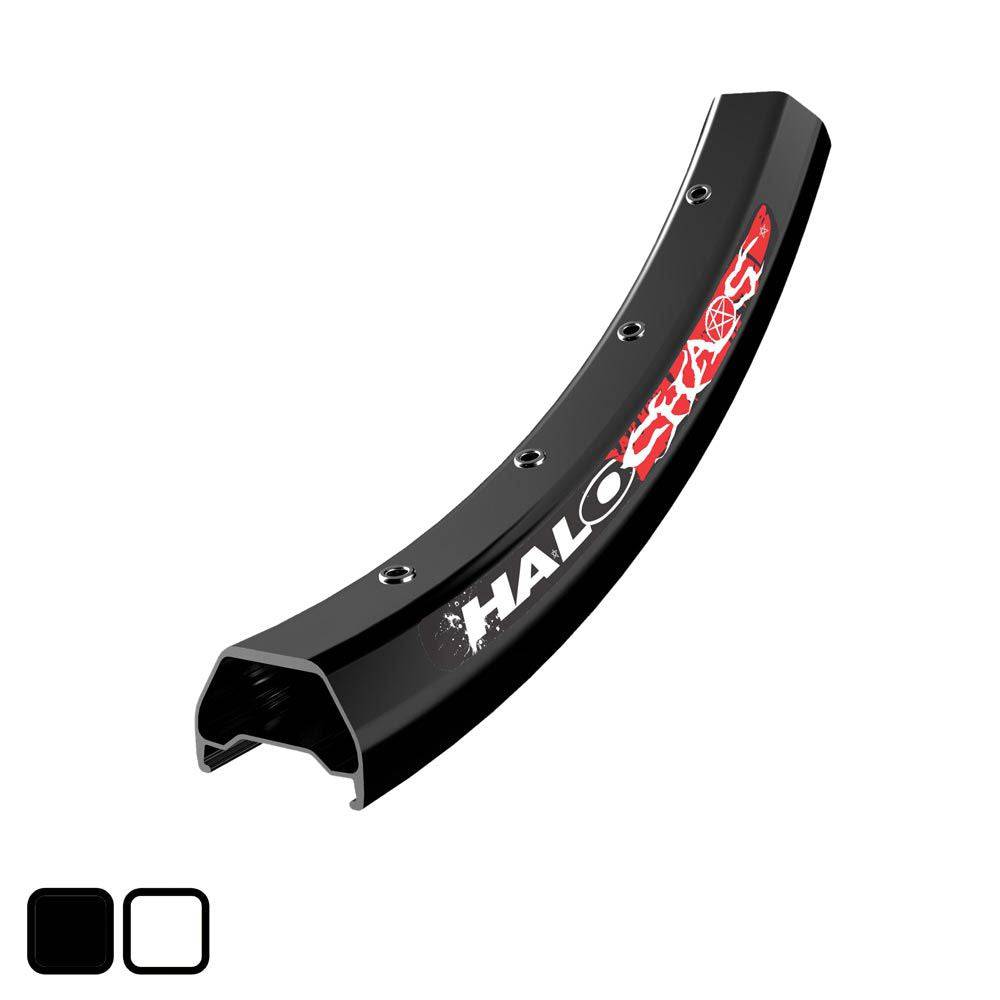 Halo Chaos Disc 27.5-inch mountain bike rims for competitive and recreational riding, featuring durable alloy construction.