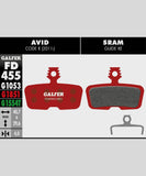 Galfer Advanced bike disc brake pads for trail, enduro, and e-MTB performance, shown in close-up view.