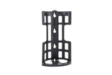 Topeak Versacage black bike cage with adjustable mount and tie-down straps for secure bike accessory storage.