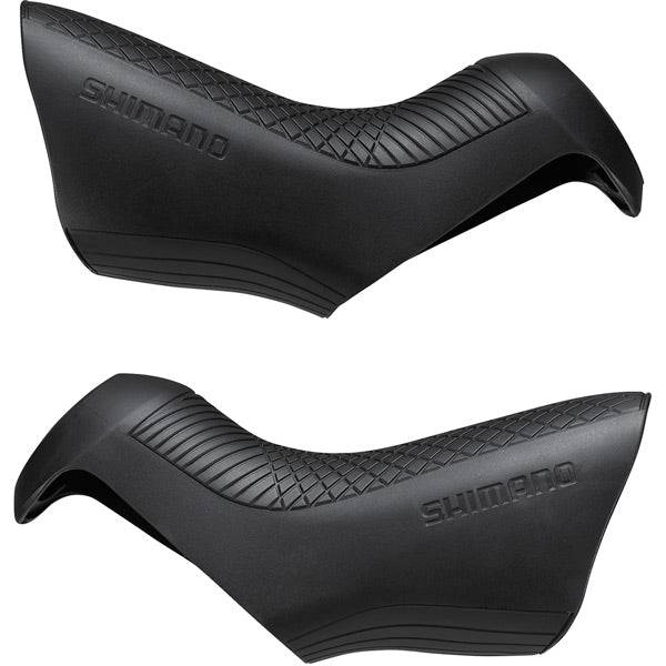Pair of Shimano Ultegra ST-R8050 shifter bracket covers for protection, shown on the component with a sleek black finish.