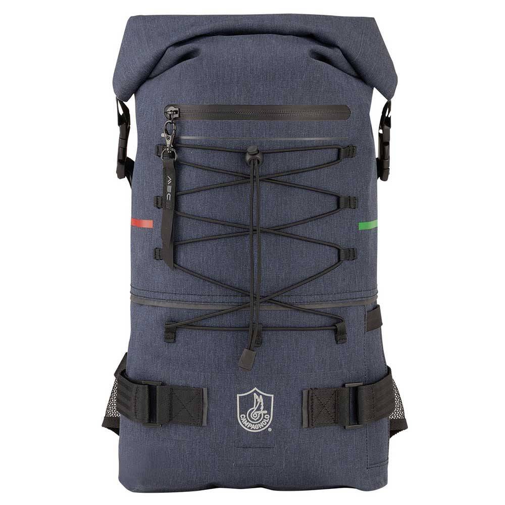 Campagnolo Roll Top Cycling Backpack, waterproof commuting bag with roll-top closure, designed for cyclists and outdoor use.