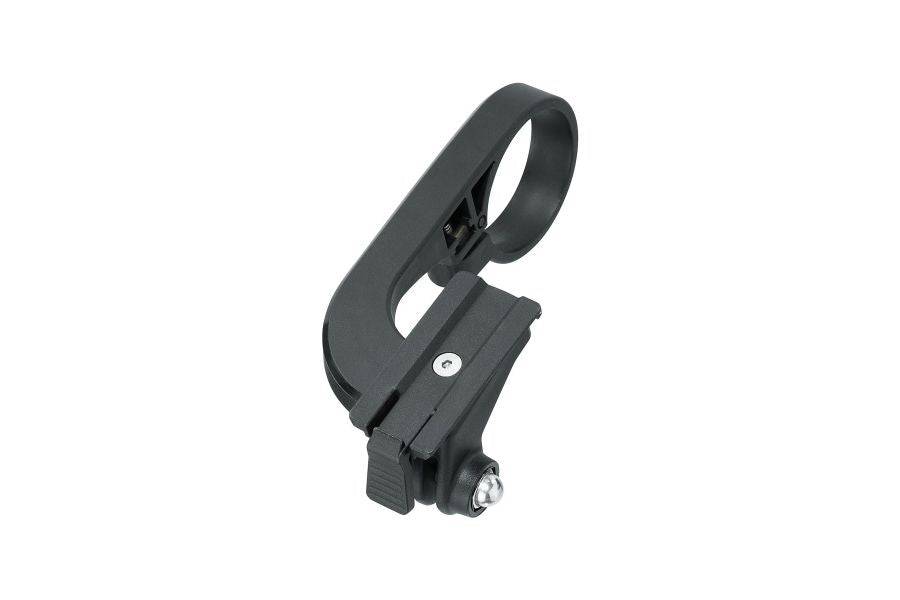 Topeak Panocomp X bracket with GoPro Type 3 mount on 31.8mm handlebar for cycling accessories and mounts.