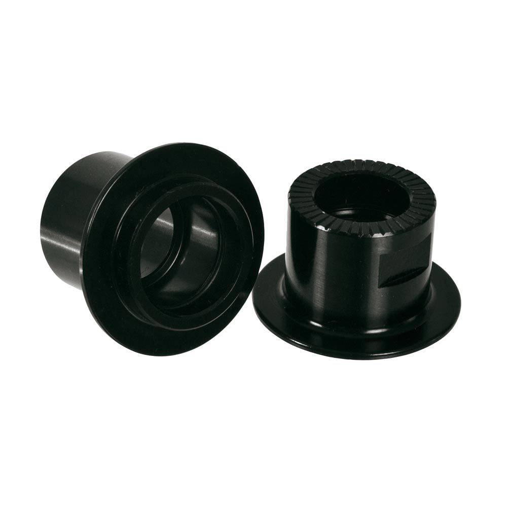 Halo MT Supadrive DH150 XD axle caps for bike wheel protection, shown installed on bike hub with durable, black components.