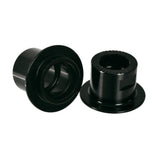 Halo MT Supadrive DH150 XD axle caps for bike wheel protection, shown installed on bike hub with durable, black components.
