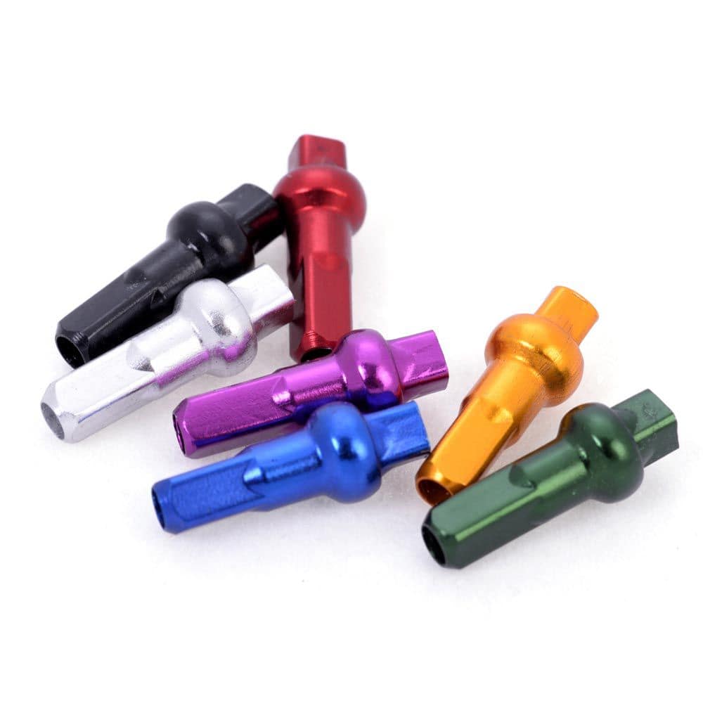 Halo Alloy Dsn Nipples for Aero Spokes, lightweight and corrosion-resistant wheelset components, pack of 50.
