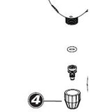 Park Tool PFP-4 head and hose compression fitting replacement part for workshop bicycle maintenance.