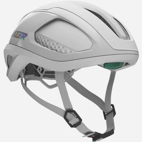 Lazer Vento KinetiCore aerodynamic cycling helmet with advanced ventilation and ScrollSys fit system, shown from side angle.