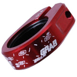 DMR Bikes single bolt grab seat clamp for bike seatposts, a durable component spare part with a metal finish.