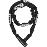 ABUS 5805K/110 BK steel chain bike lock with hardened steel links for durable security, shown coiled on a plain background.