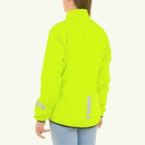 HUMP Women's waterproof cycling jacket with reflective details and packable design, suitable for outdoor biking in wet weather.