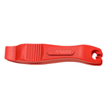 UNIOR tire levers set of 2 made of durable plastic for bike tire removal, suitable for workshop use.