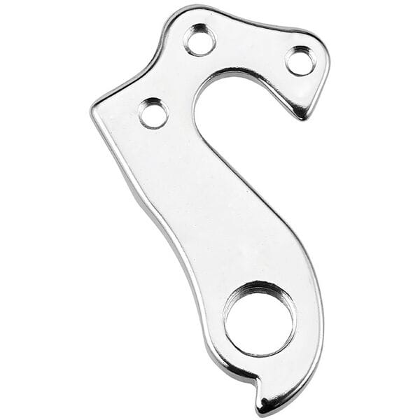 Durable M Part gear hanger for Bergamont bikes, replacement component, black metal with mounting holes for easy installation.