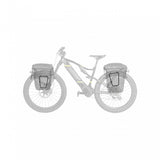 Topeak TetraRack Side Frame Set in black, durable bike pannier bag support attached to a bicycle frame.
