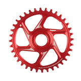 Hope R22 E-Bike spiderless retainer ring for Bosch Gen 4 systems, chain retention component with red finish.