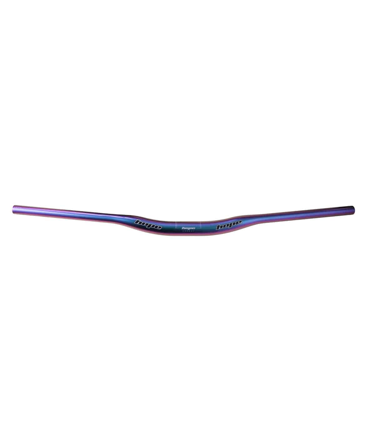 Hope Carbon Handlebar 800mm wide with 20mm rise for bike control, shown with the black and gray design on a bike handlebar.
