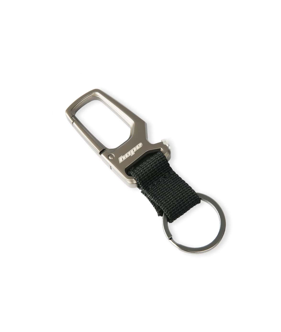 Hope carabiner keyring with built-in bottle opener, durable metal accessory for everyday use and key organization.