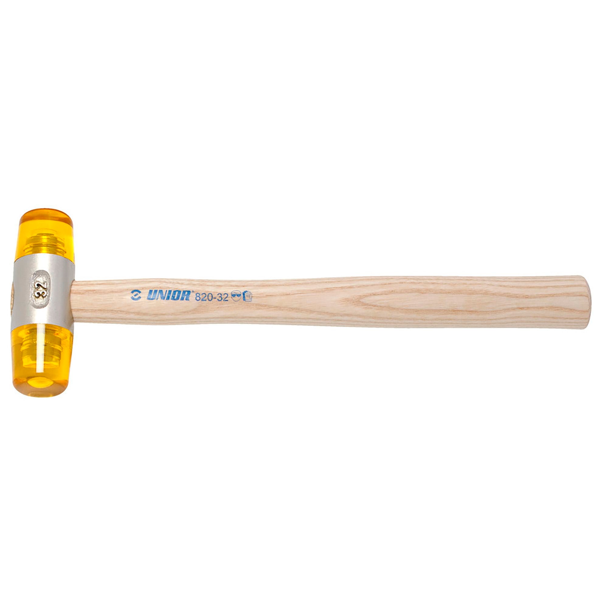 UNIOR Cellidor Bumping Hammer 32MM, durable workshop tool with non-marring head for precise metalwork and assembly tasks.