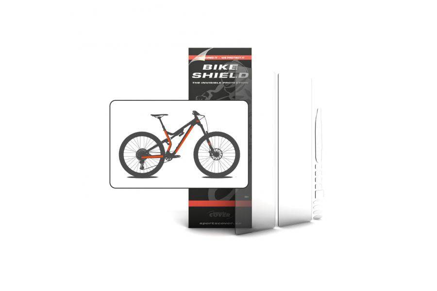 Bike Shield Full Kit Clear Gloss bike frame protection accessories with durable, glossy shield for bike protection.