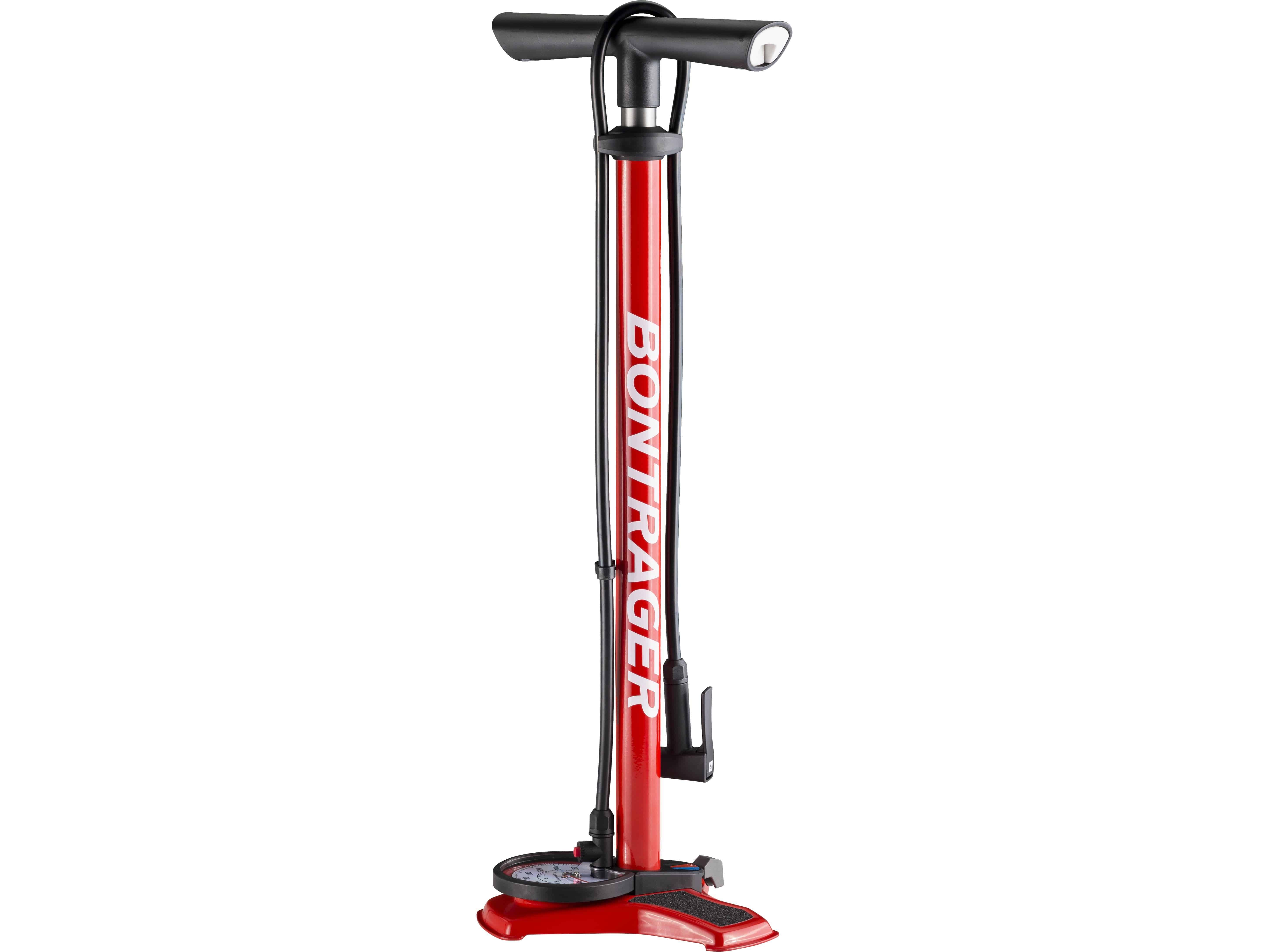 Bontrager Dual Charger Floor Pump Red One size | Swinnerton Cycles