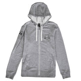 Race Face Crest unisex zip hoodie jersey for MTB casual riding and layering, featuring a comfortable fit and sporty design.