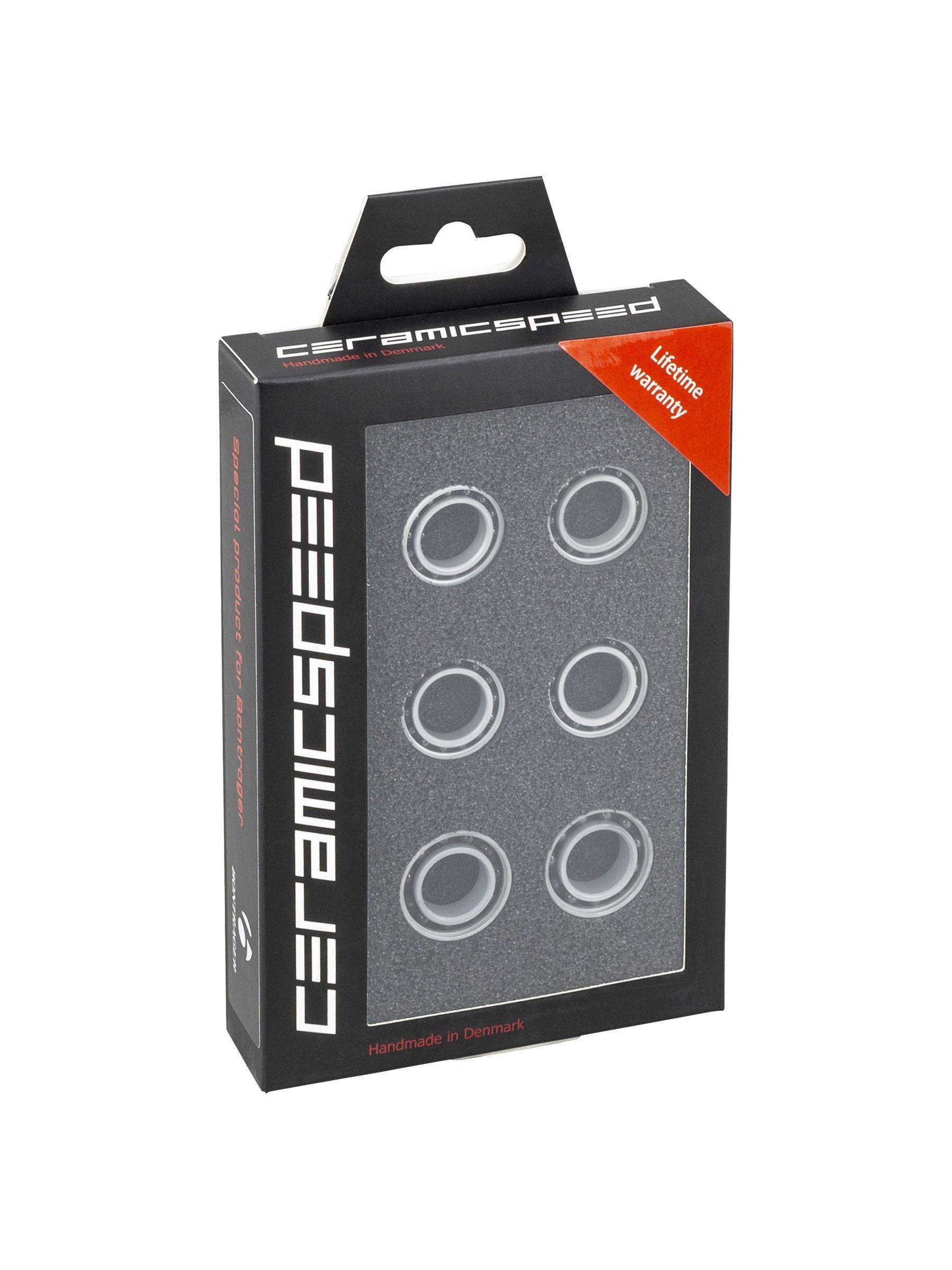 Black Bontrager Aeolus RSL CeramicSpeed Coated Hub Kit for Trek road cycling wheels, showcasing sleek component design.