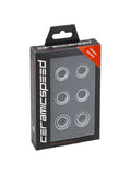 Black Bontrager Aeolus RSL CeramicSpeed Coated Hub Kit for Trek road cycling wheels, showcasing sleek component design.
