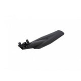 Topeak BeamRack II Defender mudguard attached to MTX BeamRack series bike rack, showing weather-resistant accessory for cycling.