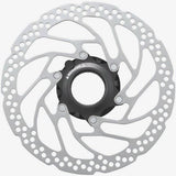 Shimano STEPS RT-EM300 180mm rear rotor with internal and external lockring for e-bike braking components.