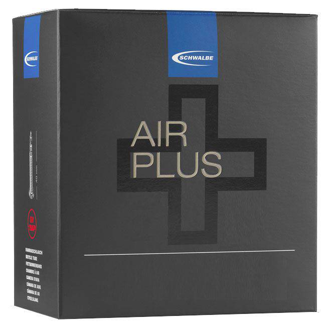 Schwalbe Air Plus inner tube for bicycles with 40mm valve, durable and puncture-resistant bike tube component