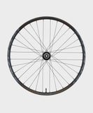 Race Face Affect R E-MTB rear wheel with 30mm tubeless-ready rim for 27.5 and 29-inch mountain bikes, shown from angle.