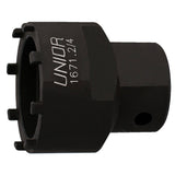 UNIOR 8-tooth cartridge bottom bracket tool for Shimano, Bontrager, Truvativ, and Bosch bike workshop maintenance.