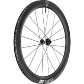 DT Swiss ARC 1100 DICUT carbon clincher front wheel with 55x22mm rim, disc brake compatible, lightweight racing bicycle component