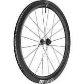 DT Swiss ARC 1400 DICUT front disc brake wheel with carbon clincher rim, 55x22mm, featuring high-performance cycling components