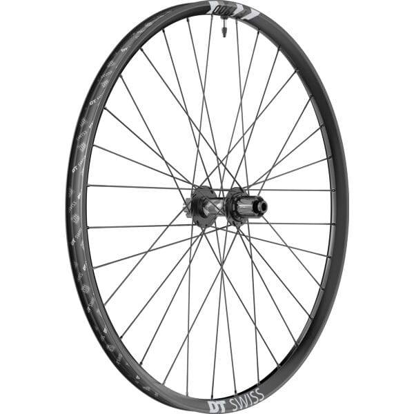 DT Swiss F 1900 27.5-inch rear mountain bike wheel with 30mm rim, 12x157mm axle, Shimano HG freehub for durable riding.