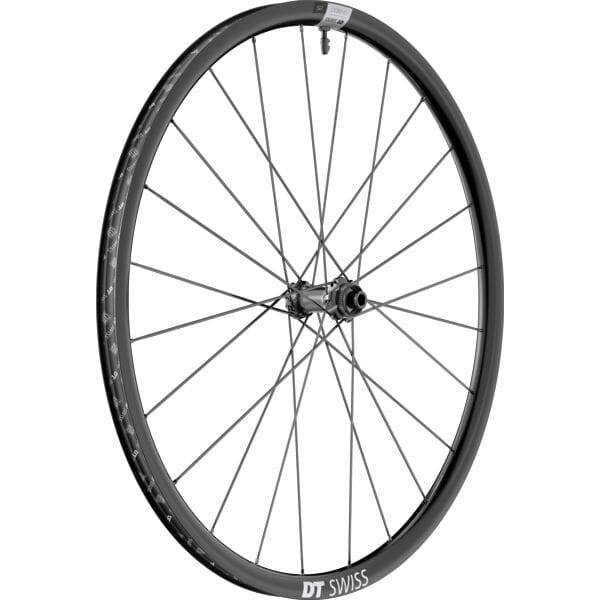 DT Swiss G 1800 SPLINE 700c front disc brake clincher wheel with 25x24mm tubeless-ready rim and disc brake compatibility.