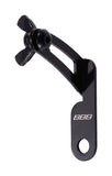 BBB BSP-94 FrameFix Clamp for race number plates, lightweight aluminum mounting accessory, shown attached to a race number plate.