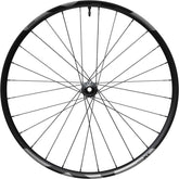 Shimano Deore XT M8200 27.5-inch front wheel with 15x110mm E-Thru axle and center lock disc for mountain bikes.