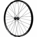 Shimano Deore XT M8200 27.5-inch front wheel with 15x110mm E-Thru axle and Center Lock disc brake interface.