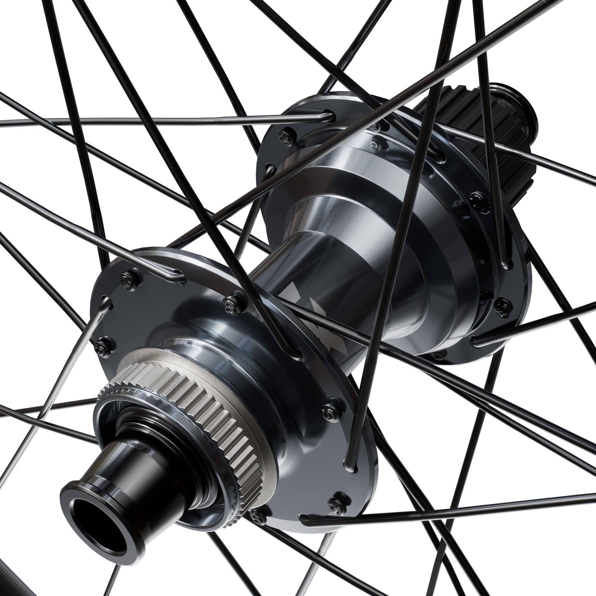 Shimano Deore XT M8200 27.5-inch rear wheel with 12-speed hub, 12x148mm center lock disc for mountain bike components.