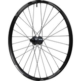 Shimano Deore XT M8200 29er rear wheel with 12-speed 12x148mm center lock disc for mountain biking.
