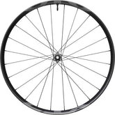 Shimano XTR M9200 29er front wheel with 15x110mm E-Thru hub and center lock disc for mountain biking.