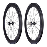 Princeton CarbonWorks Wake 6560 Evo road bike disc wheelset with aerodynamic design and tubeless-ready rims for high-performance cycling.
