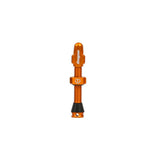 Hope tubeless valve with removable Presta core for tubeless wheels, durable metal component for bicycle wheel maintenance.