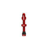 Hope tubeless valve with removable Presta core for tubeless wheels, durable metal component for bicycle wheel maintenance.